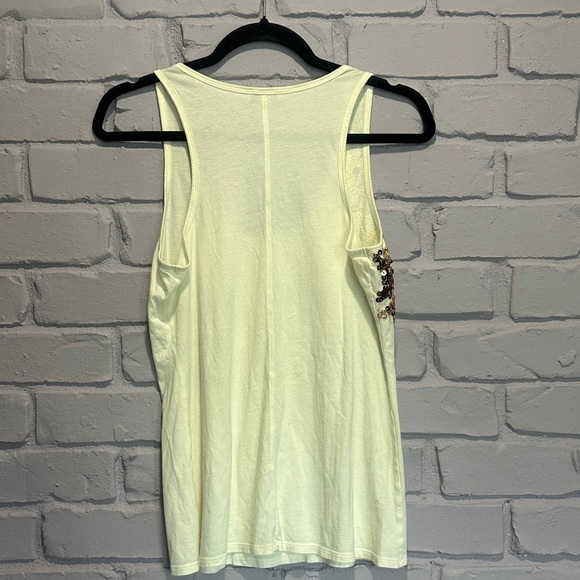 NWOT Express Sequin Embellished Yellow Tank Top size M - Picture 5 of 7